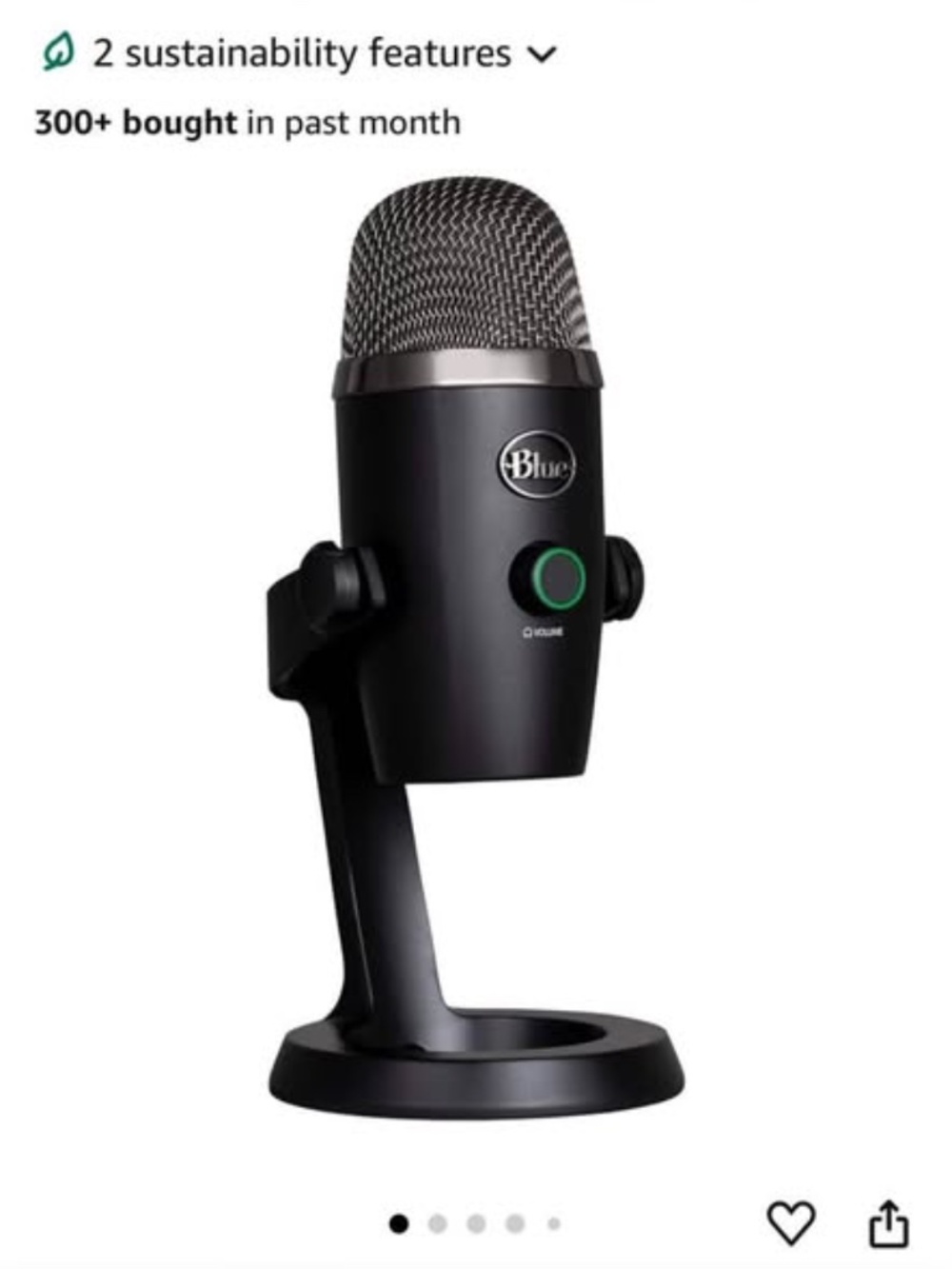 Logitech Blue Yeti Nano USB Microphone - Blackout - NWOB